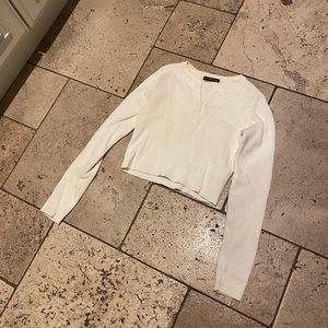 Brandy Melville cropped henley